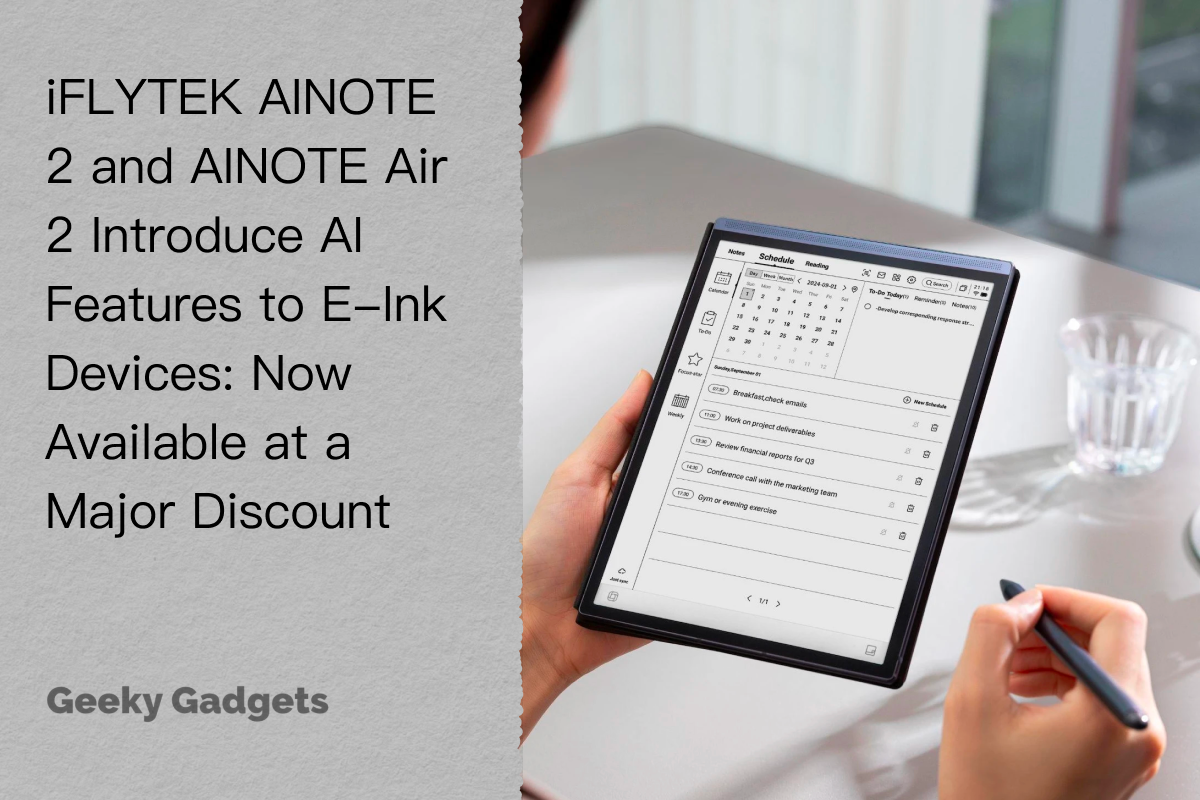 iFLYTEK AINOTE 2 and AINOTE Air 2 Introduce AI Features to E-Ink Devices: Now Available at a Major Discount